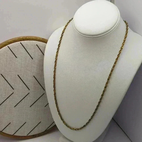 Vintage Miriam Haskell twist rope gold toned chain - Picture 1 of 5